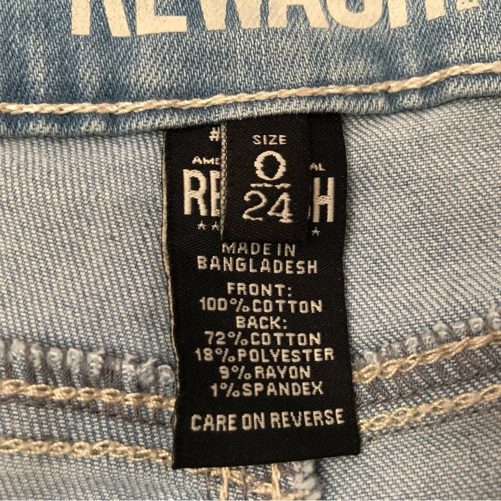 REWASH SIZE 24 SUPER HIGH RISE BOYFRIEND DENIM SHORTS VINTAGE REUNION NWT - Picture 7 of 14